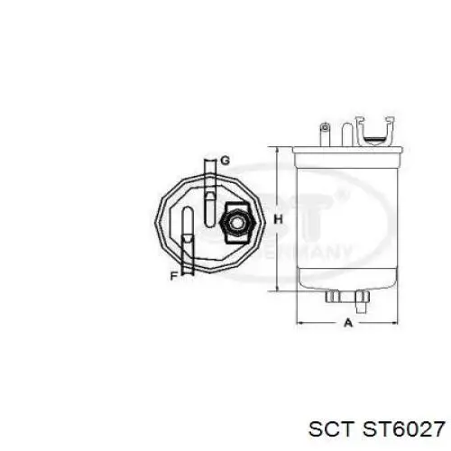 ST6027 SCT топливный фильтр