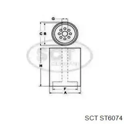 ST6074 SCT топливный фильтр