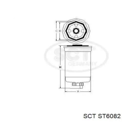 Топливный фильтр ST6082 SCT