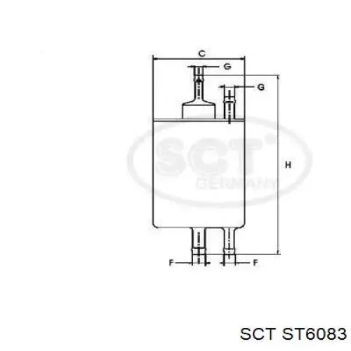 ST6083 SCT топливный фильтр
