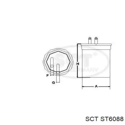 ST6088 SCT топливный фильтр