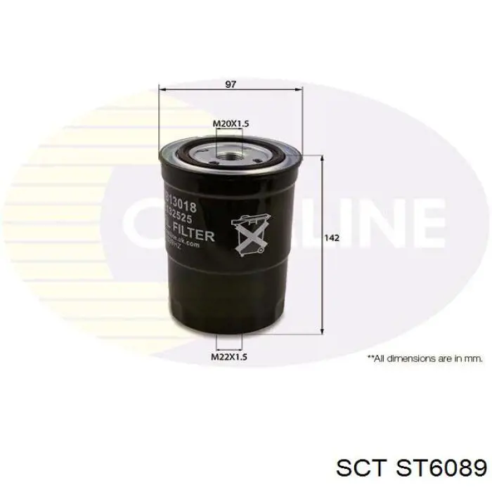 Фильтр тонкой очистки топлива SCT ST6089 цена, от 7.42 USD