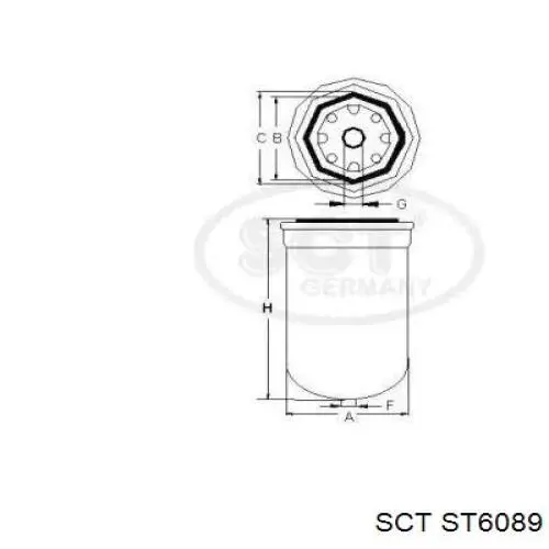 Фильтр топливный SCT ST6089