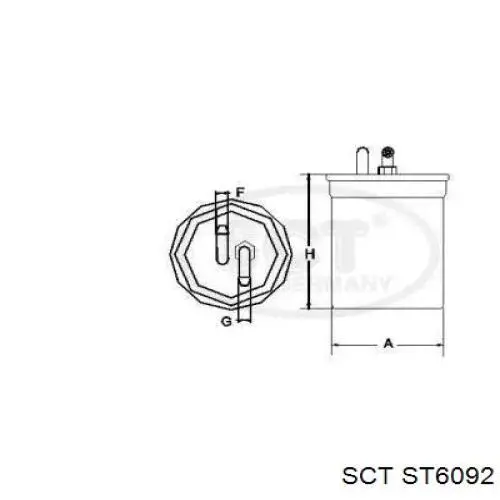 Фильтр топливный SCT ST6092