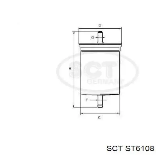 ST6108 SCT Фильтр топлива