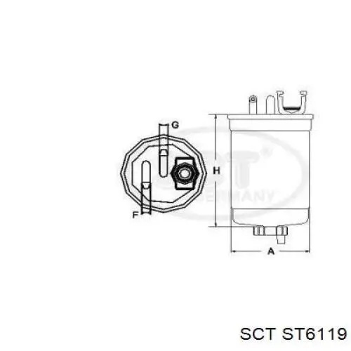 Топливный фильтр ST6119 SCT