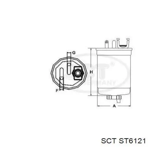 ST6121 SCT топливный фильтр