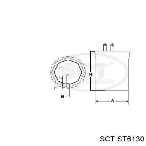 Топливный фильтр ST6130 SCT