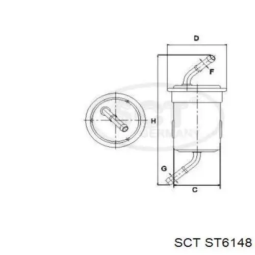 Топливный фильтр ST6148 SCT