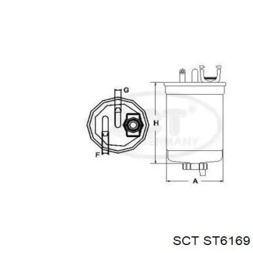 Топливный фильтр ST6169 SCT