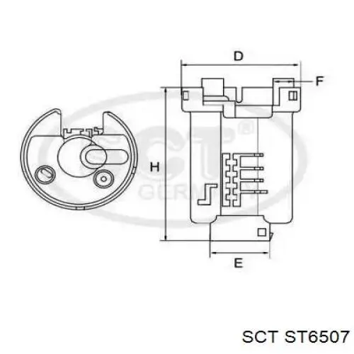 Топливный фильтр ST6507 SCT