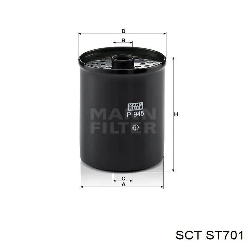 Фильтр топливный SCT ST701