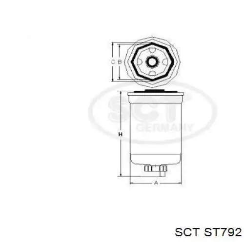 Топливный фильтр ST792 SCT