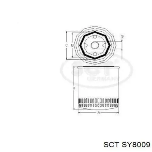 Фильтр гидравлической системы SY8009 SCT