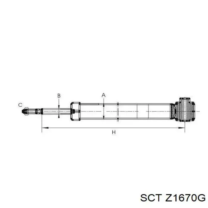 Амортизатор задний Z1670G SCT