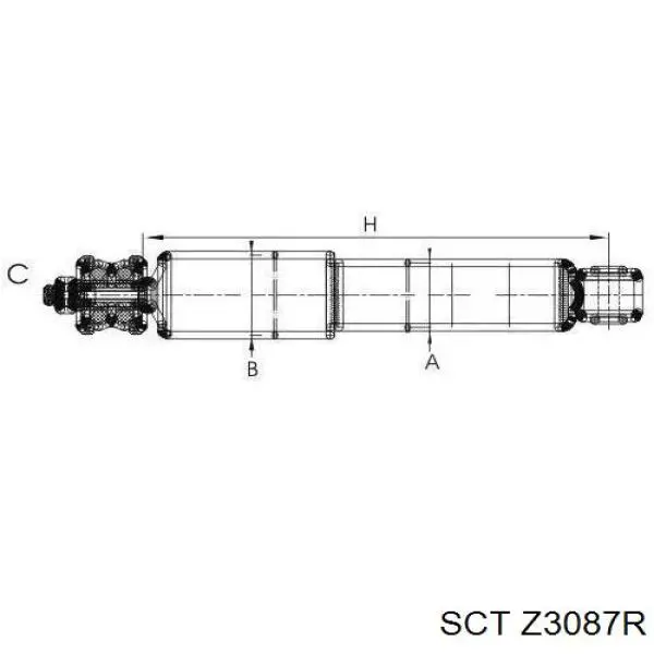 Z3087R SCT амортизатор передний правый