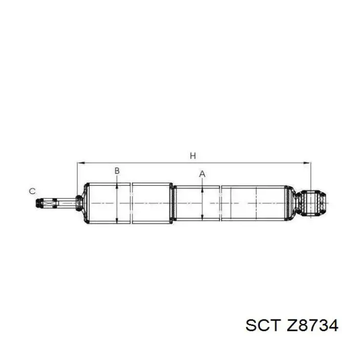 Амортизатор передний Z8734 SCT