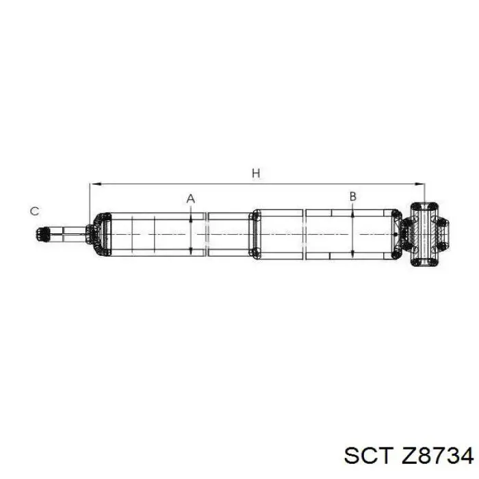Стойка амортизатора передняя SCT Z8734 цена, от 24.58 USD