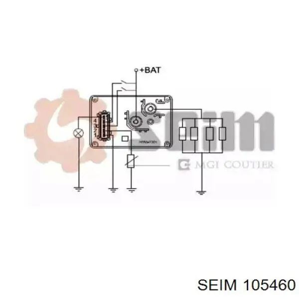 Relé de bujía de precalentamiento 105460 Seim