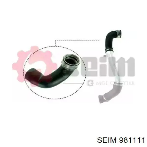 Шланг (патрубок) интеркуллера нижний левый 981111 Seim