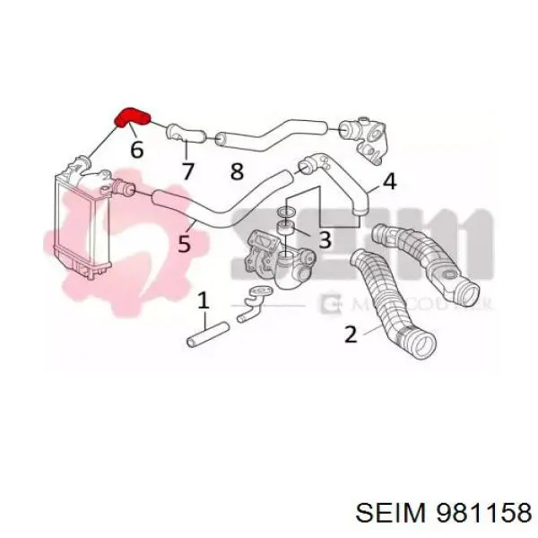 Купить 00000382AK Peugeot/Citroen Патрубок интеркулера