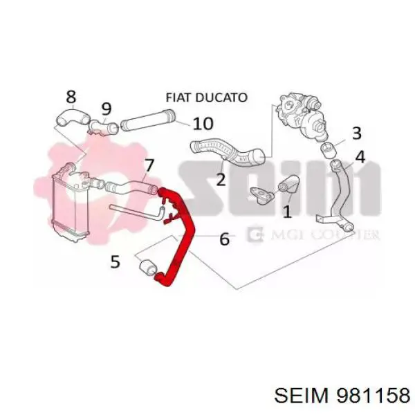 Патрубок интеркулера 00000382AK Peugeot/Citroen