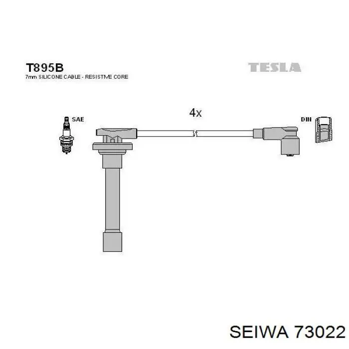 Высоковольтные провода 73022 Seiwa