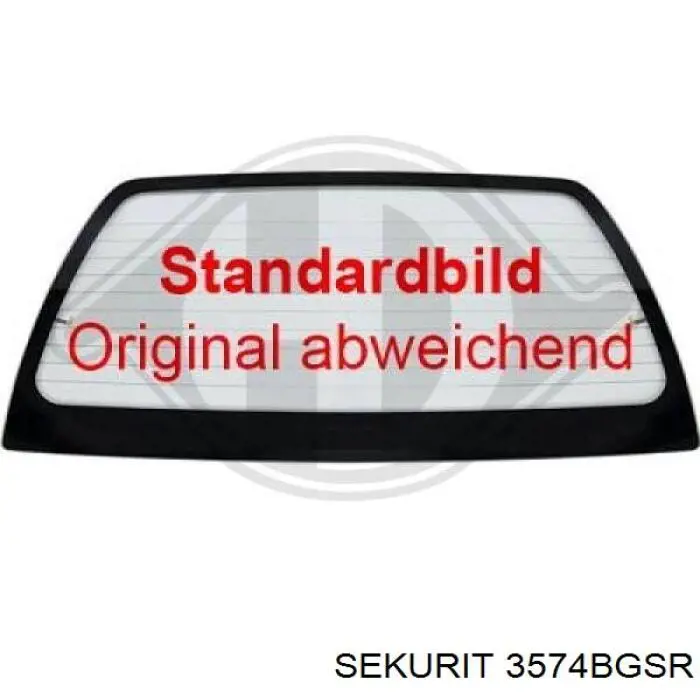 3574BGSR Sekurit vidro de porta-malas de 3ª/5ª porta traseira (de tampa de alcapão)