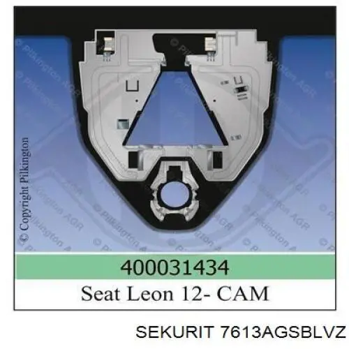 Лобовое стекло 7613AGSBLVZ Sekurit
