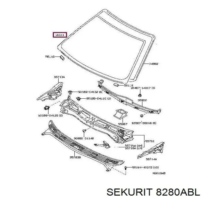 Pára-brisas para Toyota Corolla 