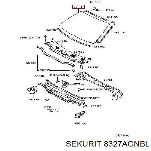 Стекло лобовое Sekurit 8327AGNBL цена, от 1077.81 USD