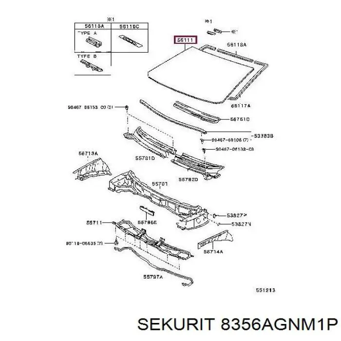 Купить AB69123A Pilkington Ветровое стекло