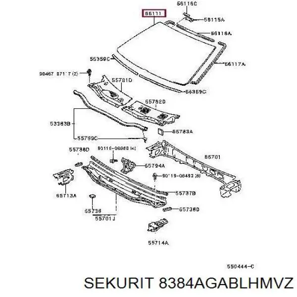 Купить GS8151D13 FPS Ветровое стекло