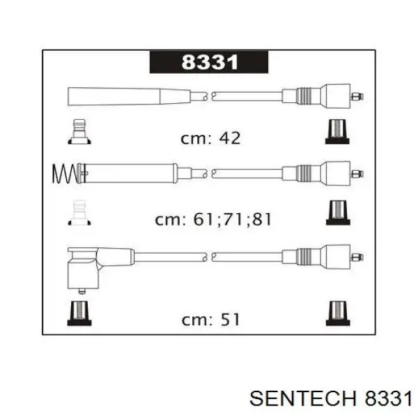 8331 Sentech высоковольтные провода