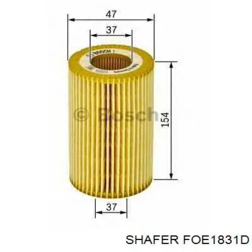 FOE1831D Shafer filtro de óleo