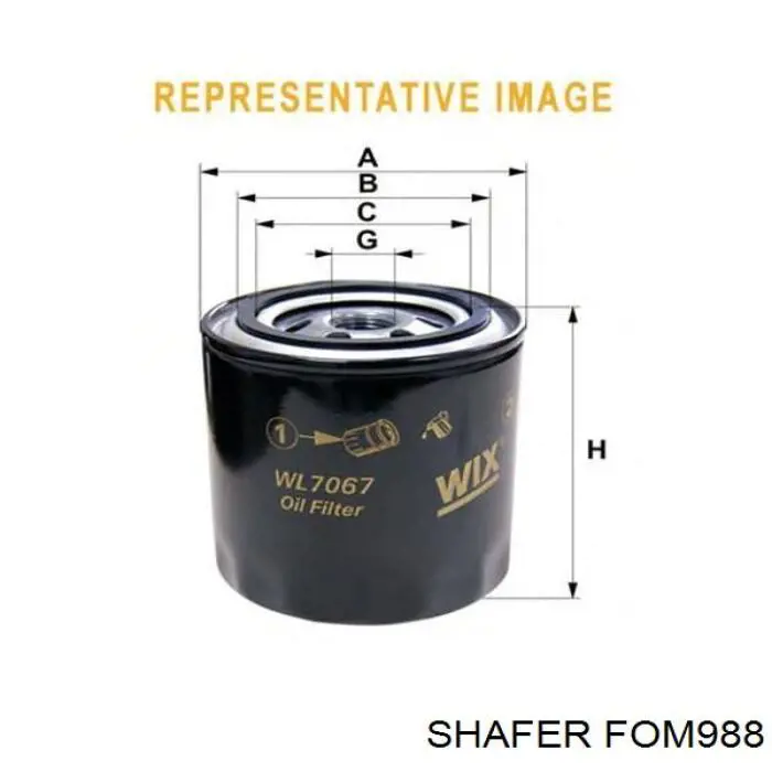 FOM988 Shafer Масляный фильтр двигателя