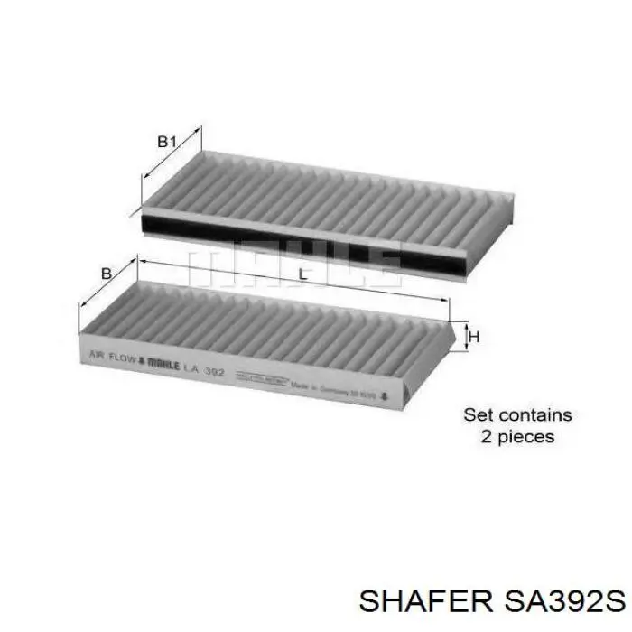 Фильтр воздушный отопителя Shafer SA392S цена, от 4.75 USD