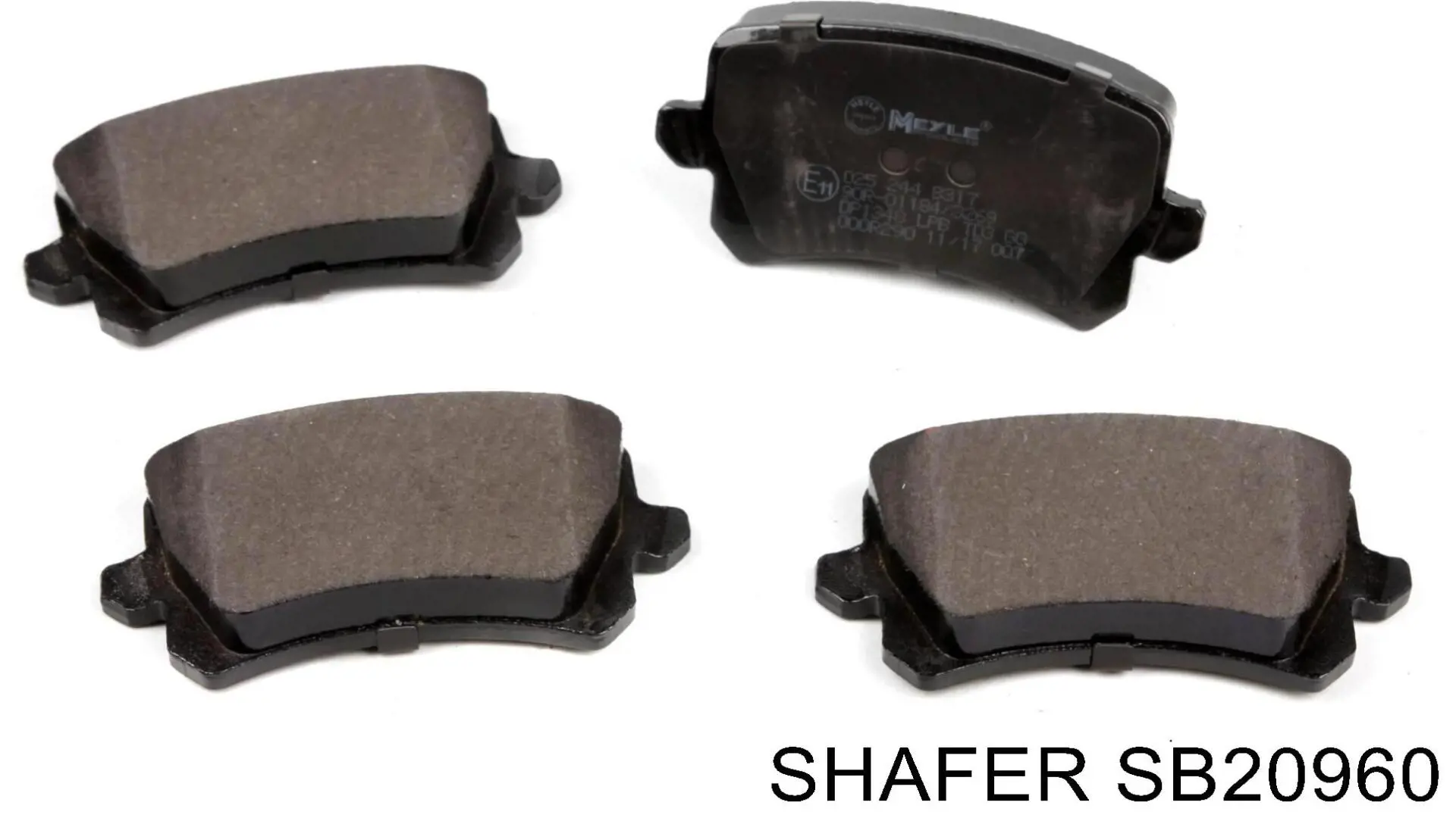 Колодки гальмові задні, дискові SB20960 Shafer