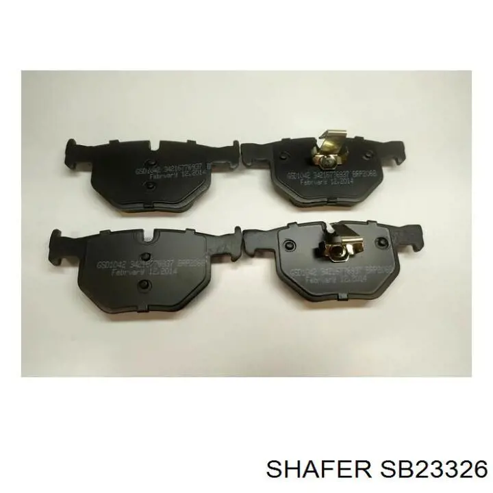 SB23326 Shafer sapatas do freio traseiras de disco