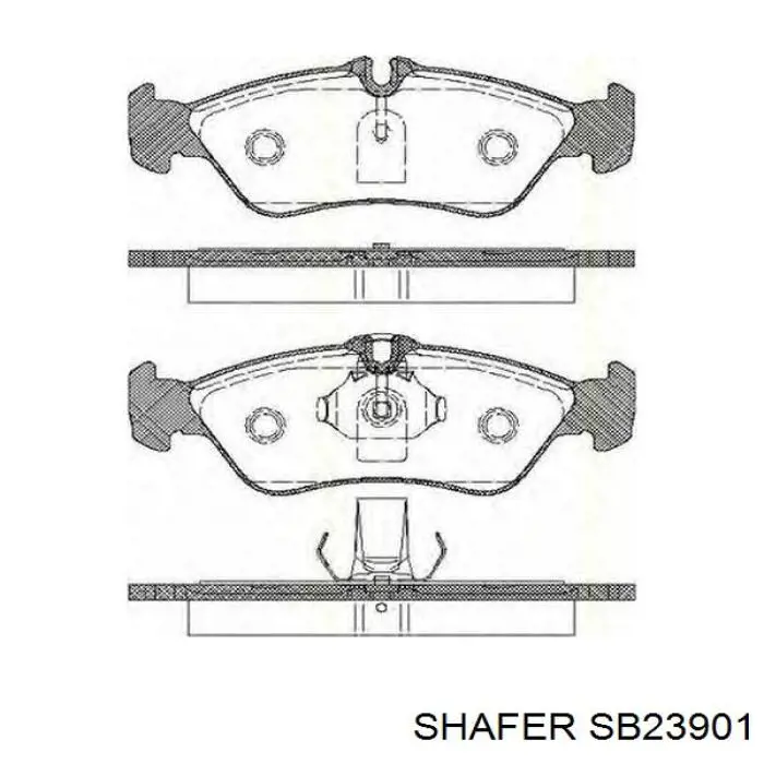 SB23901 Shafer колодки тормозные задние дисковые