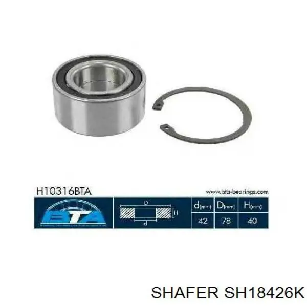 SH184.26K Shafer rolamento de cubo dianteiro