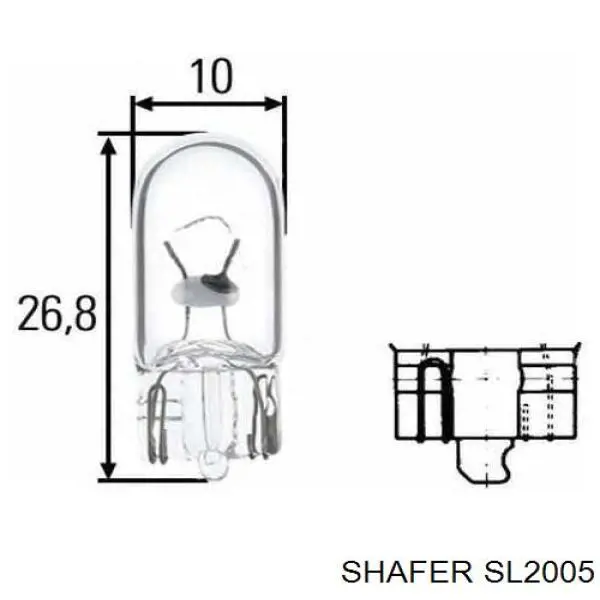 SL2005 Shafer лампочка плафона освещения салона/кабины