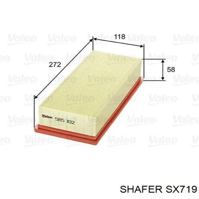 SX719 Shafer Воздушный фильтр двигателя
