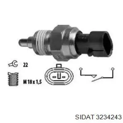 Датчик включения фонарей заднего хода 3234243 Sidat