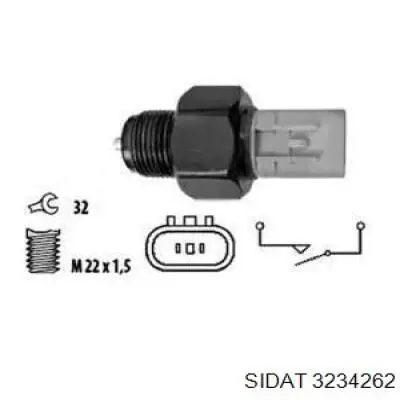 Датчик включения фонарей заднего хода 3234262 Sidat