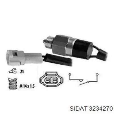 Датчик включения фонарей заднего хода 3234270 Sidat