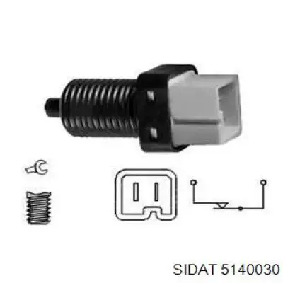 5140030 Sidat sensor de ativação do sinal de parada