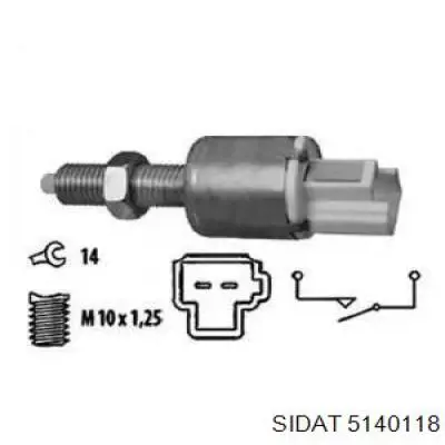 Датчик включения сцепления 5140118 Sidat