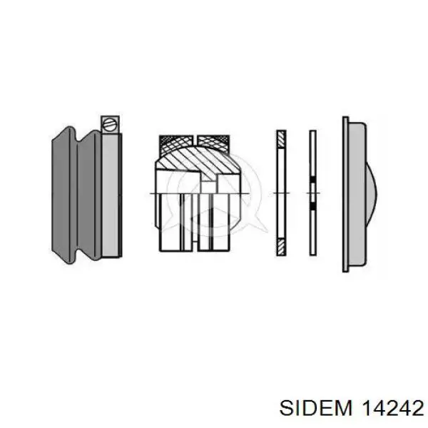 Ремкомплект реактивной тяги 14242 Sidem