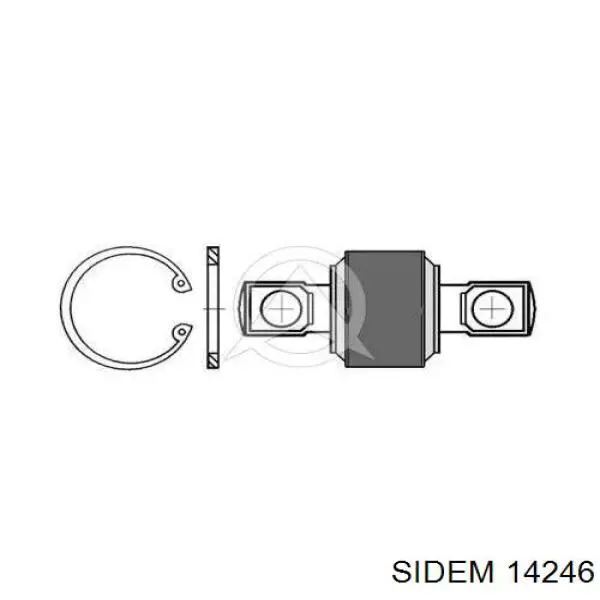 Сайлентблок задней реактивной тяги 14246 Sidem